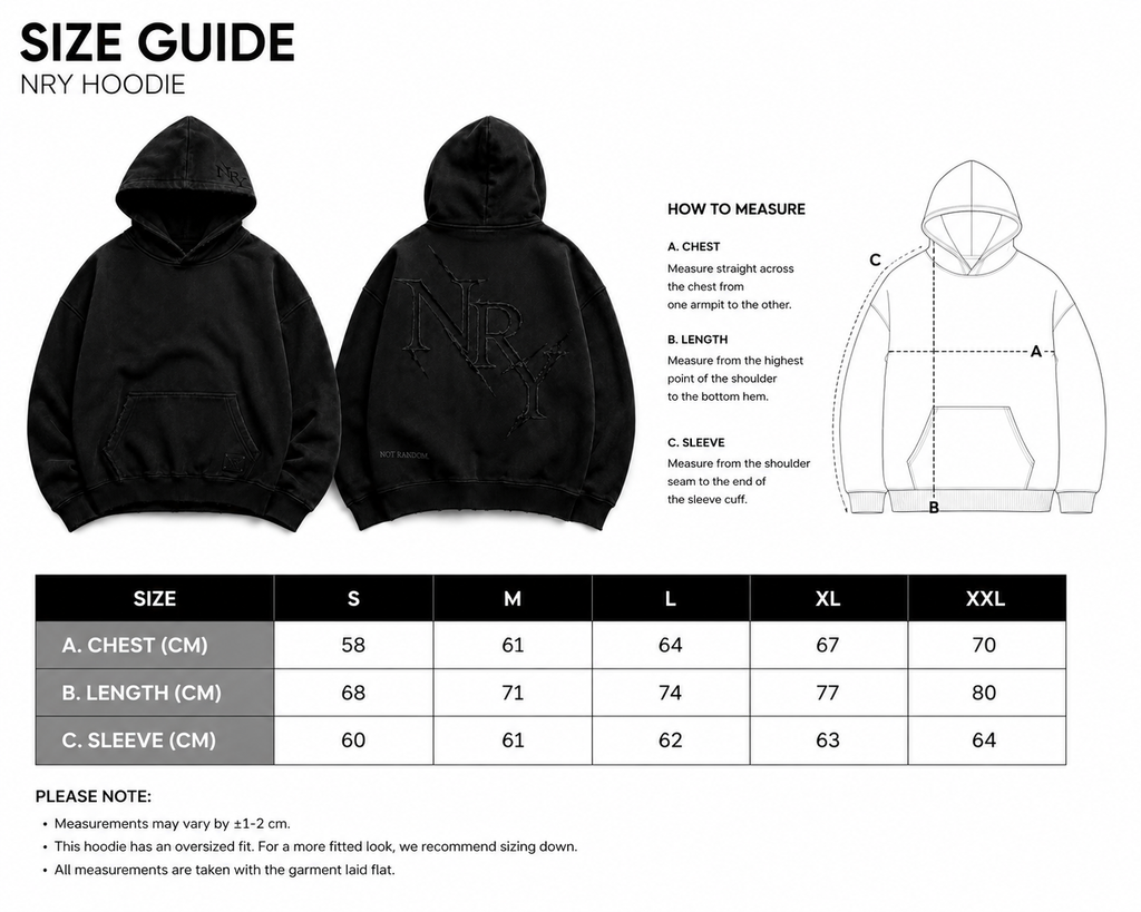 NRY NOT RANDOM HOODIE (PRE-ORDER)